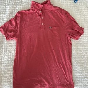 Vineyard Vines Edgartown Polo in redish pink